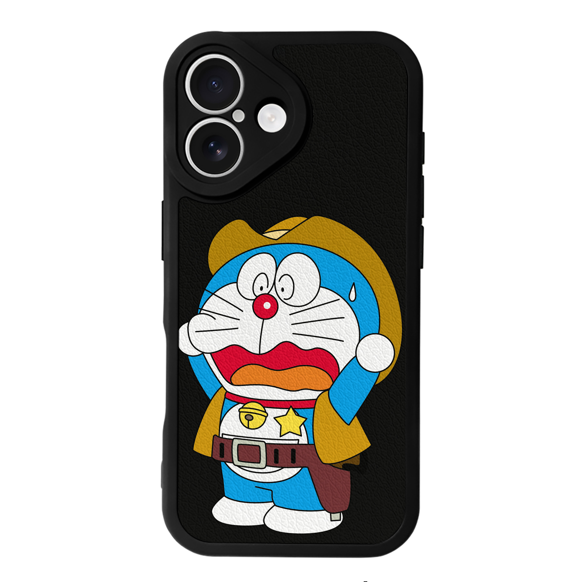 （画像用） ドラえもん Doraemon 【iPhone 16シリーズ対応】シリコンスマホケース（レザー調） 材質：シリコン